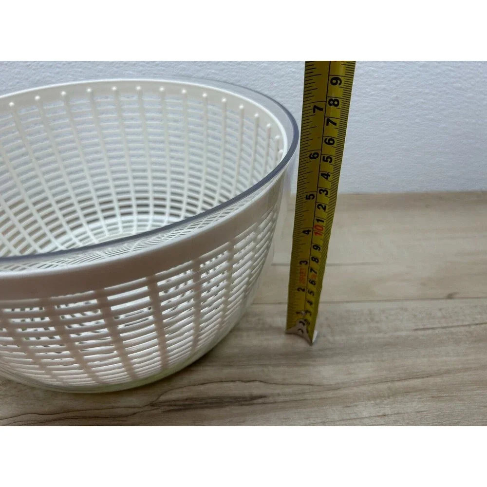 Brieftons Quicl Push Large 6.2 Quarts Salad Spinner Vegitable Washer Dryer